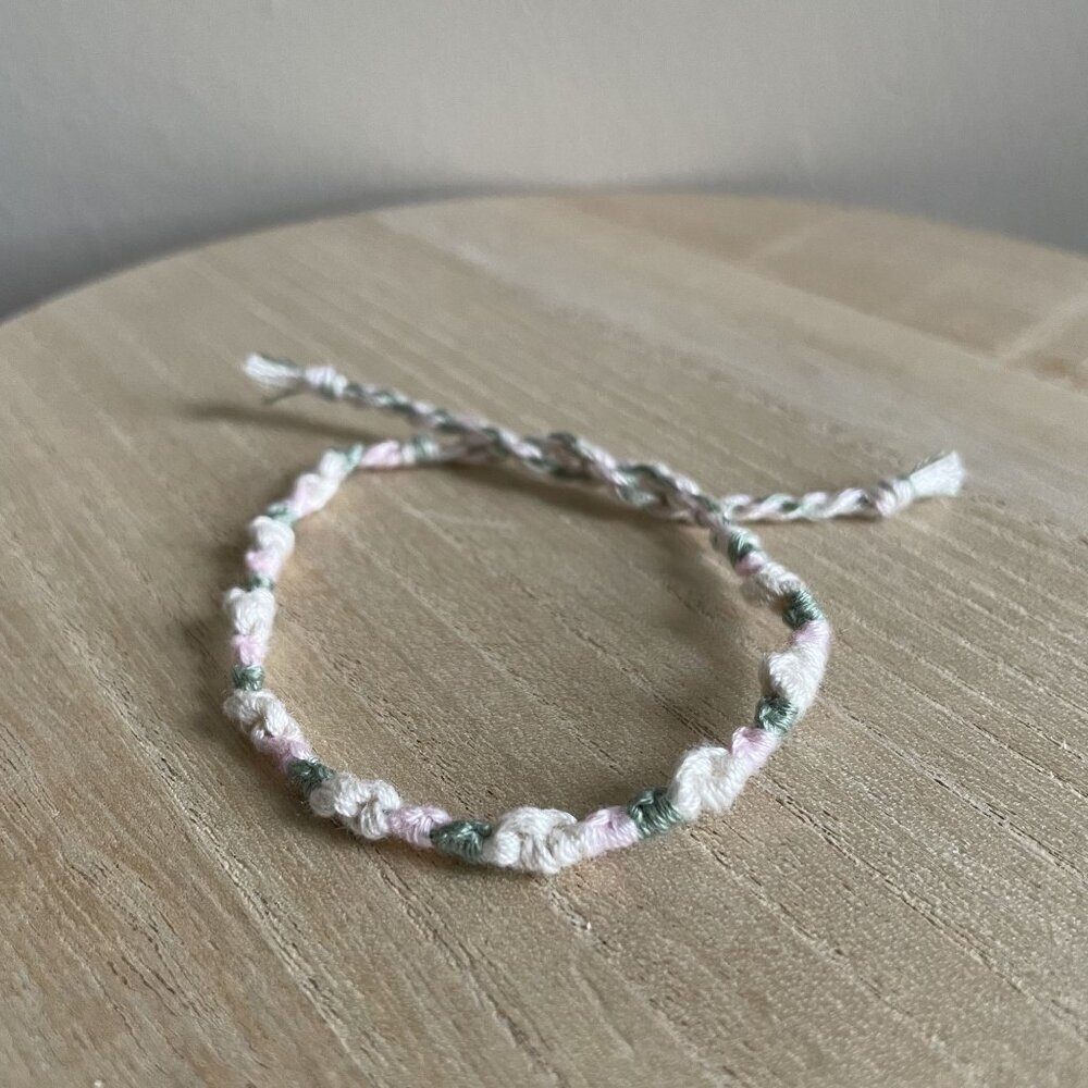 Lisa Bracelet, anklet, trendy, comfortable, tie, embroidery thread, woven, gift,